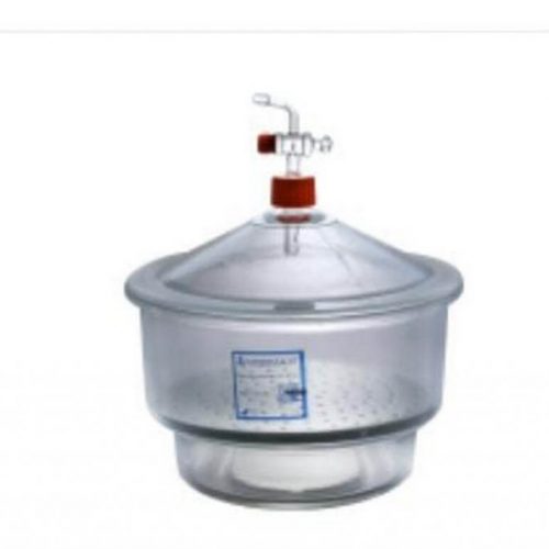 desiccator with stop cock, porce;ai plate