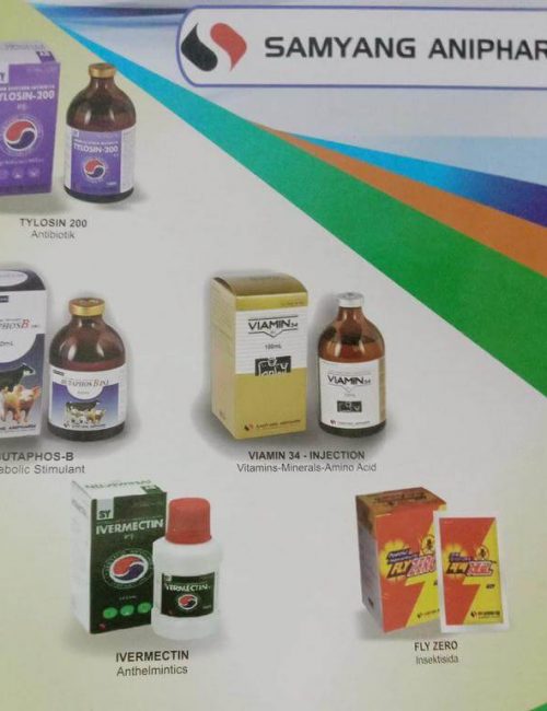 tylosin, butapho-B, vitamin 34, ivermectin, flyzero